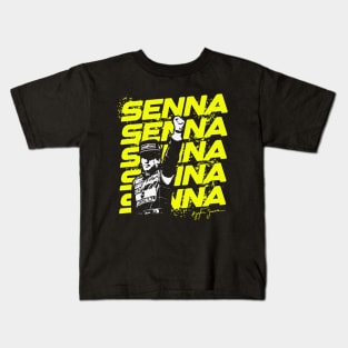 Ayrton Senna Name Reapeat Kids T-Shirt